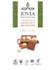 Jovia organik fındıklı sütlü çikolata, bol fındık parçacıklı temiz içerikli sütlü çikolata