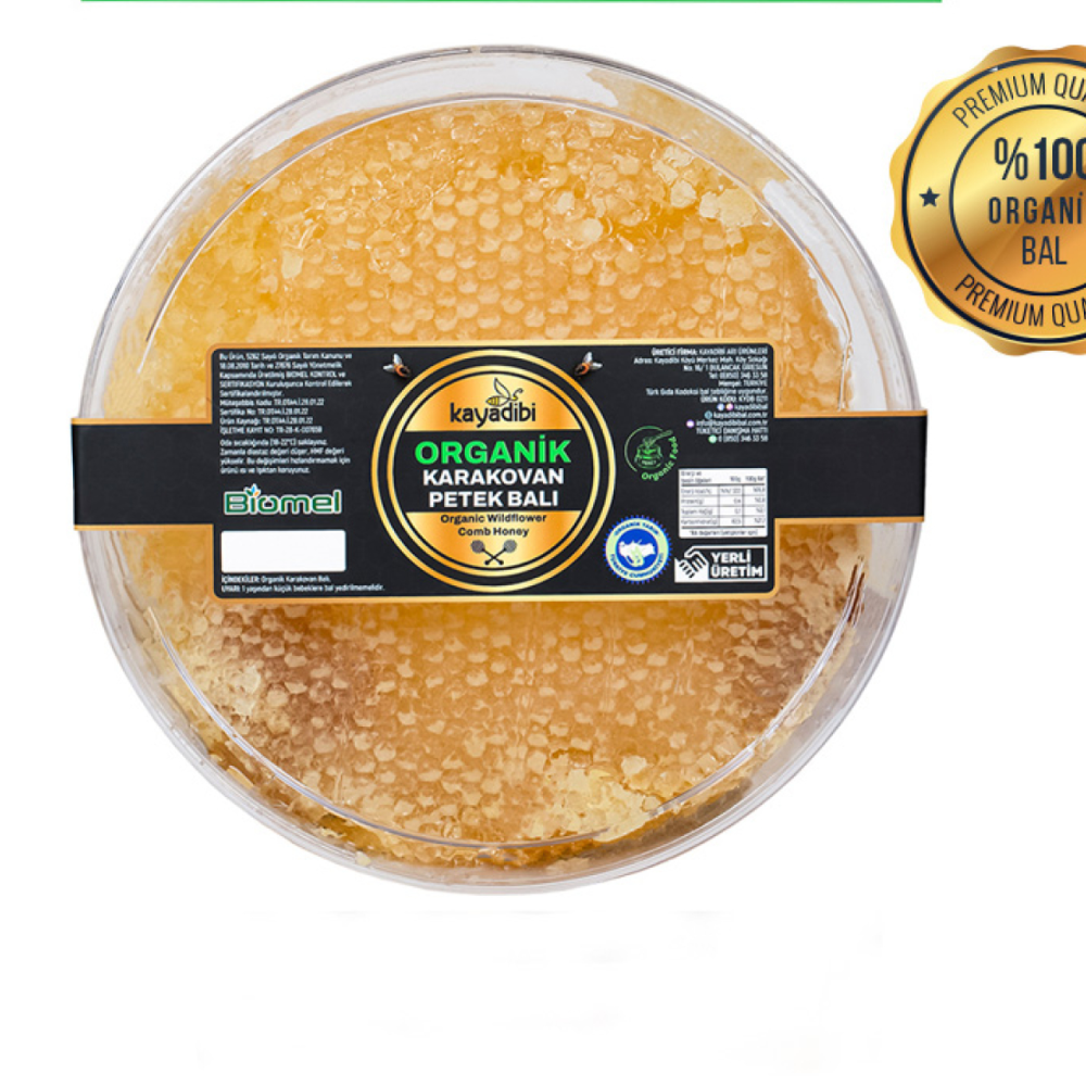 Organik karakovan balı 300 gr, sertifikalı ve temiz içerikli ham karakovan balı