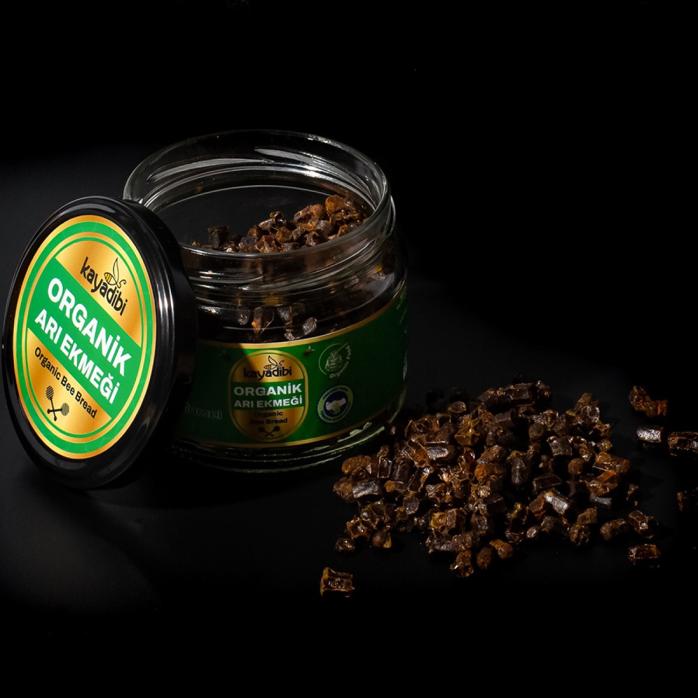 Organik arı ekmeği 160 gr kavanoz, sertifikalı ve temiz içerikli organik perga