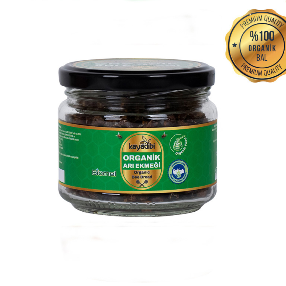 Organik arı ekmeği 160 gr kavanoz, sertifikalı ve temiz içerikli organik perga