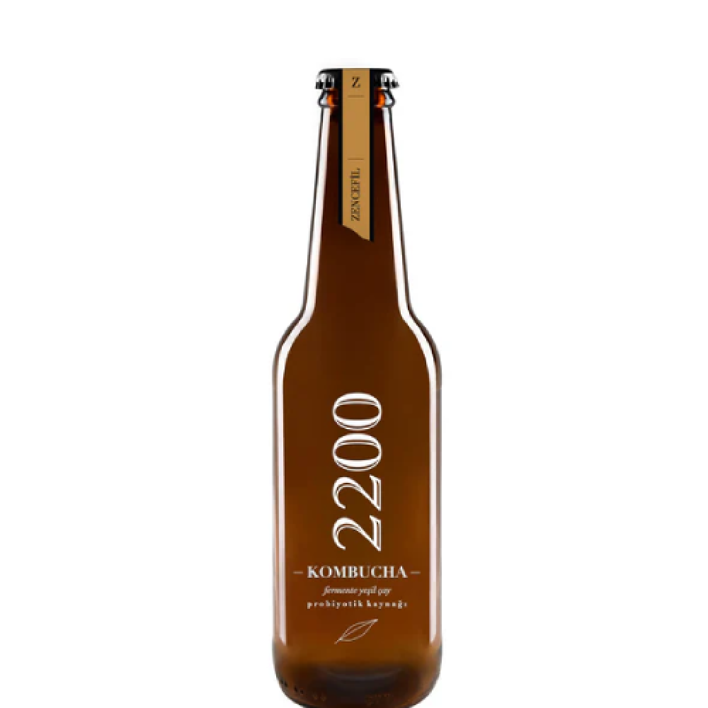 Taze zencefilli 330 ml cam şişe fermente içecek, keskin aromalı katkısız doğal içecek