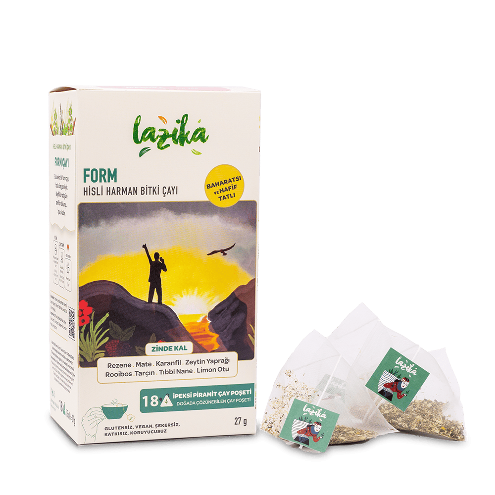 Lazika form çayı paketi, ödem atıcı doğal bitki çayı harmanı, metabolizma hızlandıran çay