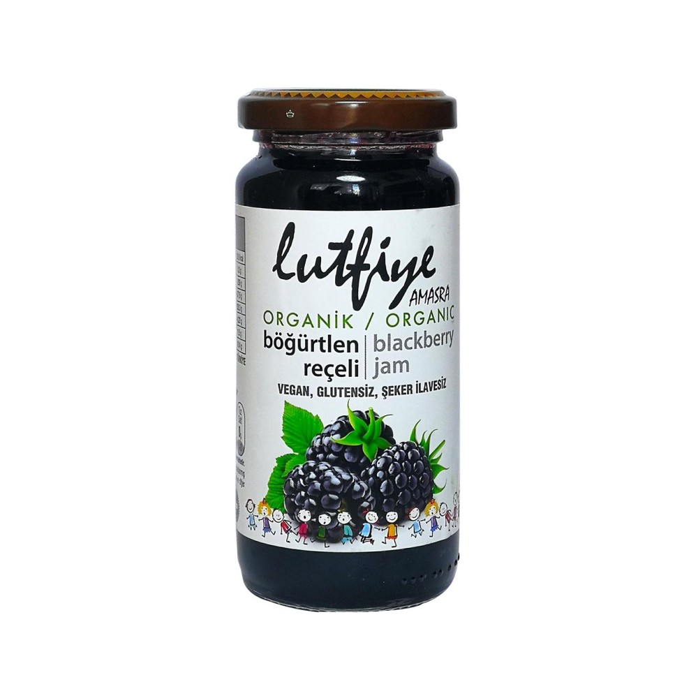 organik böğürtlen reçeli kavanoz