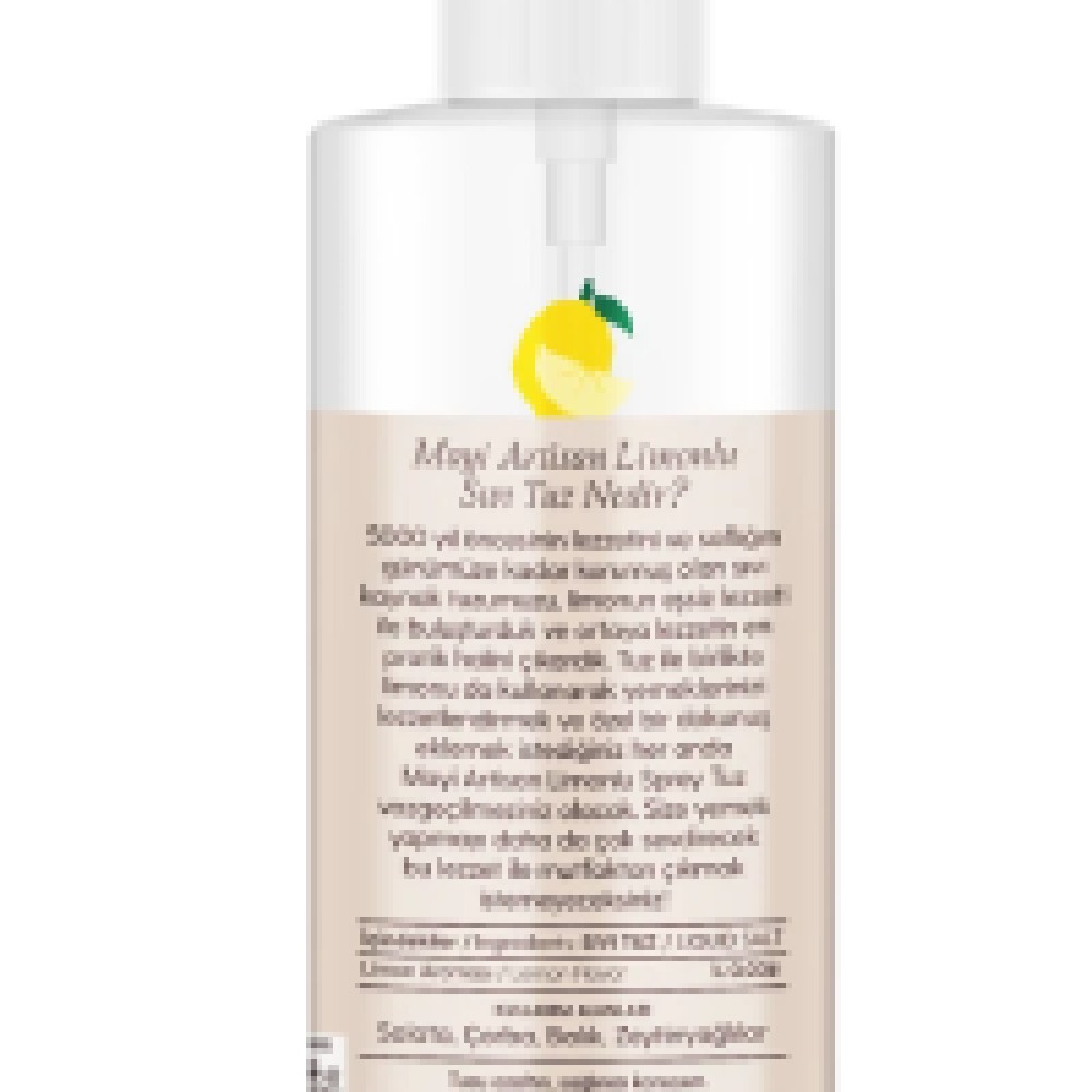 Mayi Artisan Limonlu Sıvı Tuz 150 ml (Doğal Kaynak Tuzu Spreyi)