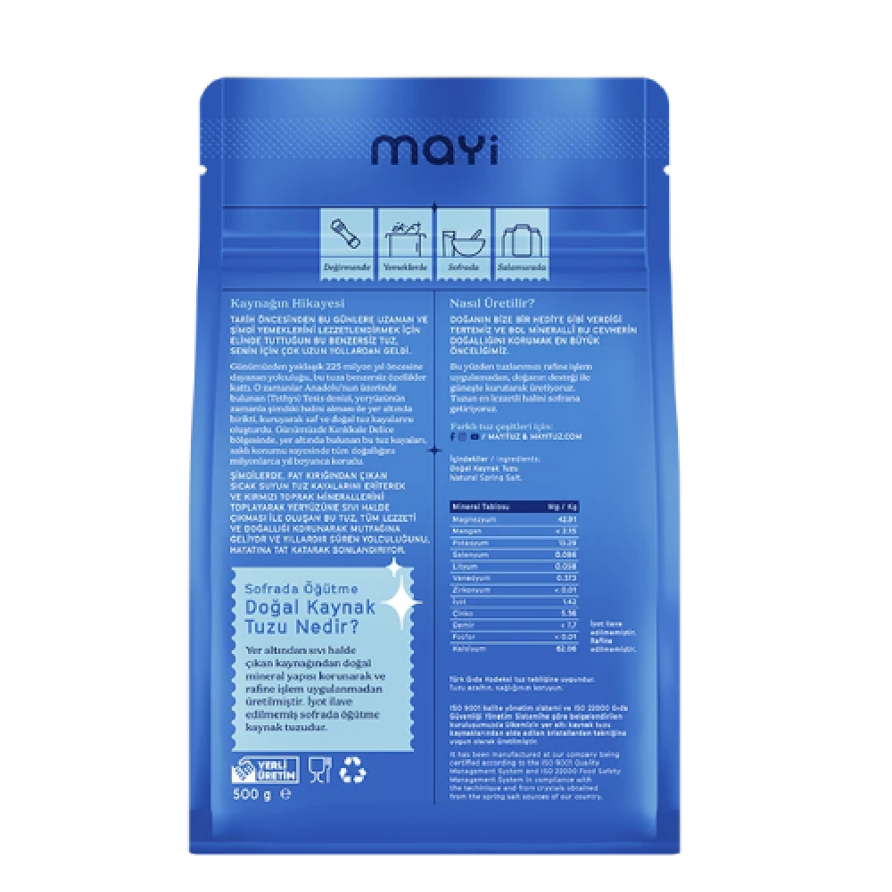 Değirmenler İçin En Saf Eşlikçi: Rafine Edilmemiş, Mineral Zengini Kristal Kaynak Tuzu