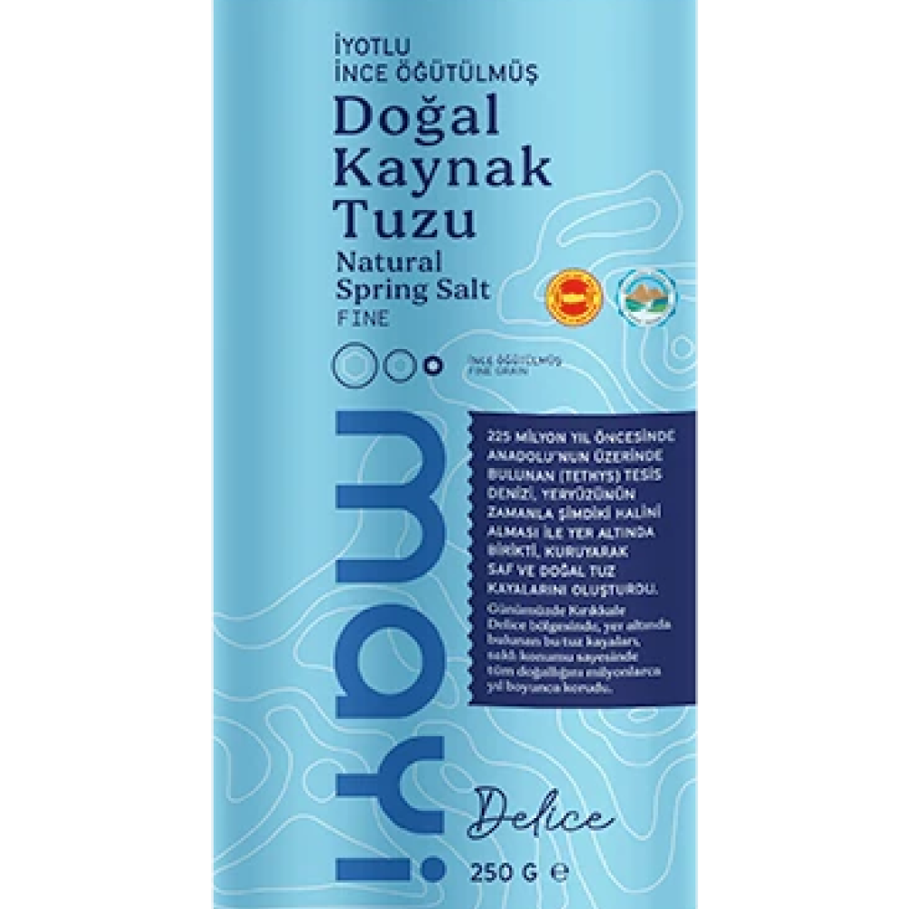 Mayi öğütülmüş iyotlu sofra tuzu 250 gr tuzluklu şişe, pratik kullanımlı doğal kaynak tuzu