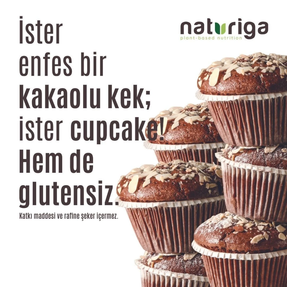 Naturiga kakaolu kek muffin karışımı paket, glutensiz vegan kakaolu proteinli kek karışımı
