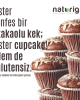 Naturiga kakaolu kek muffin karışımı paket, glutensiz vegan kakaolu proteinli kek karışımı