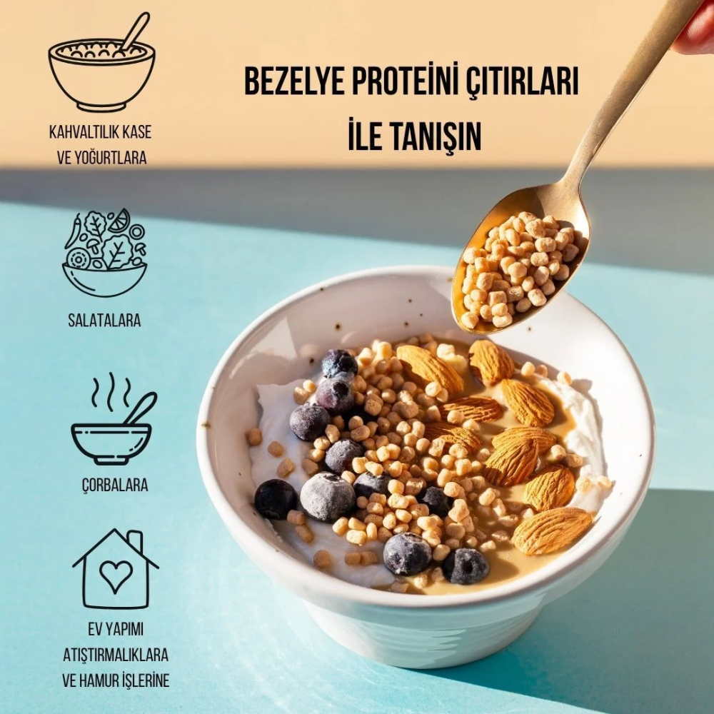 Naturiga bezelye proteini çıtırları 100 gr paket, yüksek proteinli glutensiz vegan çıtır bezelye parçaları