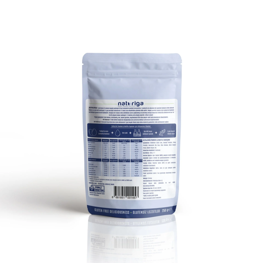 Naturiga ketojenik pankek karışımı paket, glutensiz tahılsız vegan keto pankek harcı