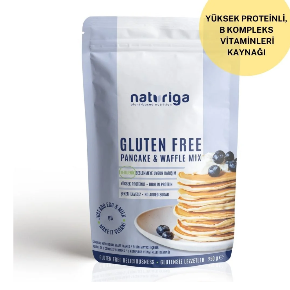 Naturiga ketojenik pankek karışımı paket, glutensiz tahılsız vegan keto pankek harcı