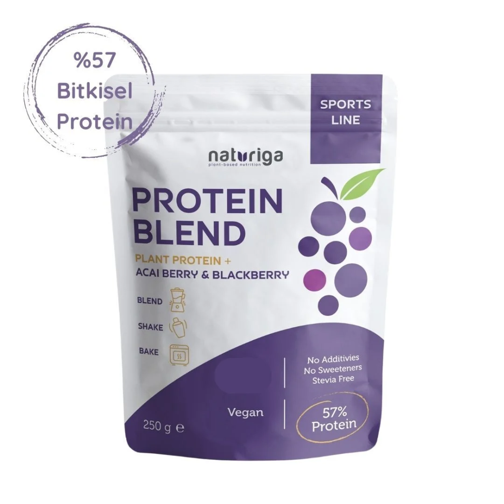 Naturiga Berry Protein Karışımı 250 gr (Bitkisel Protein & Antioksidan Meyveler)