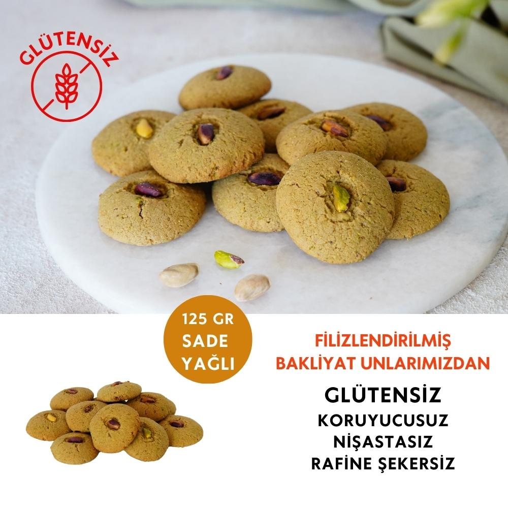 Glutensiz antep fıstıklı baklava kurabiyesi 125 gr, katkısız