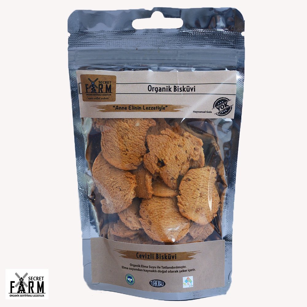 Secret Farm Organik Cevizli Bisküvi 65gr