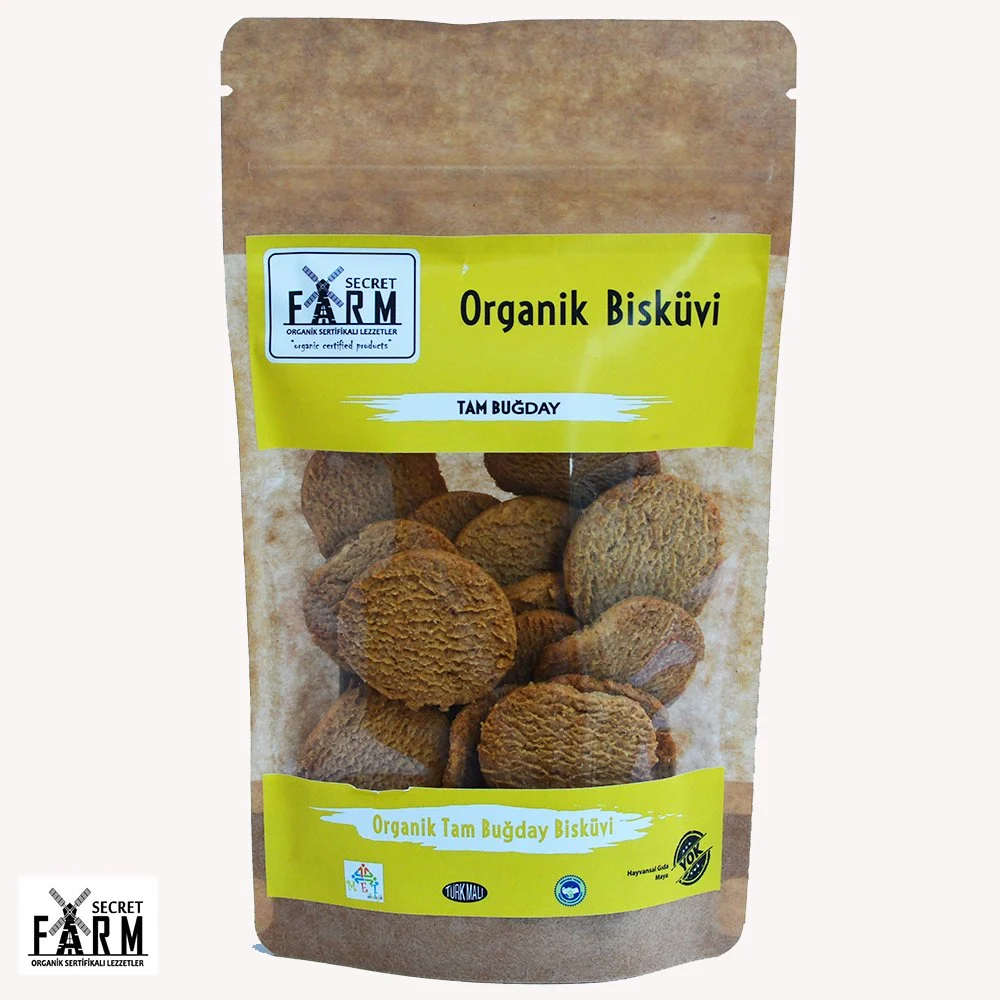 Secret Farm Organik Tam Buğday Sade Bisküvi 100gr