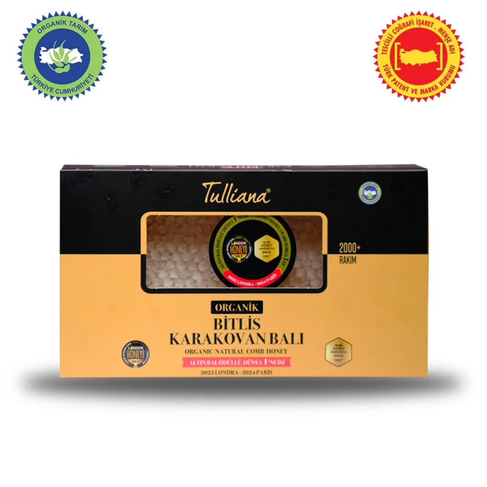 Tulliana Organik Polifloralı Karakovan Petek Balı 550-600 gr