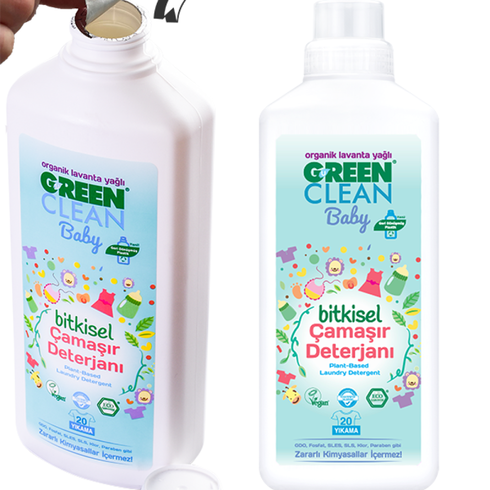 U Green Clean Baby Bitkisel Çamaşır Deterjanı - 1 lt