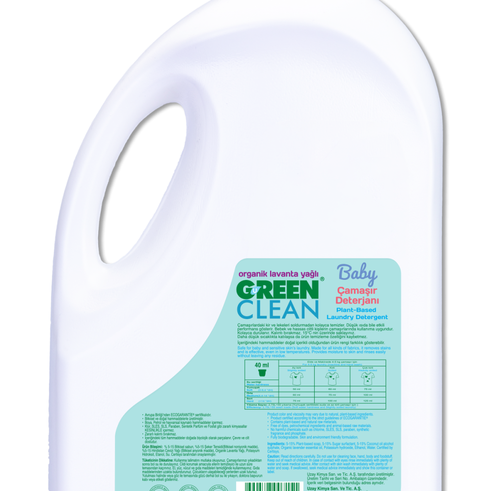 U Green Clean Baby Bitkisel Çamaşır Deterjanı - 2750 ml