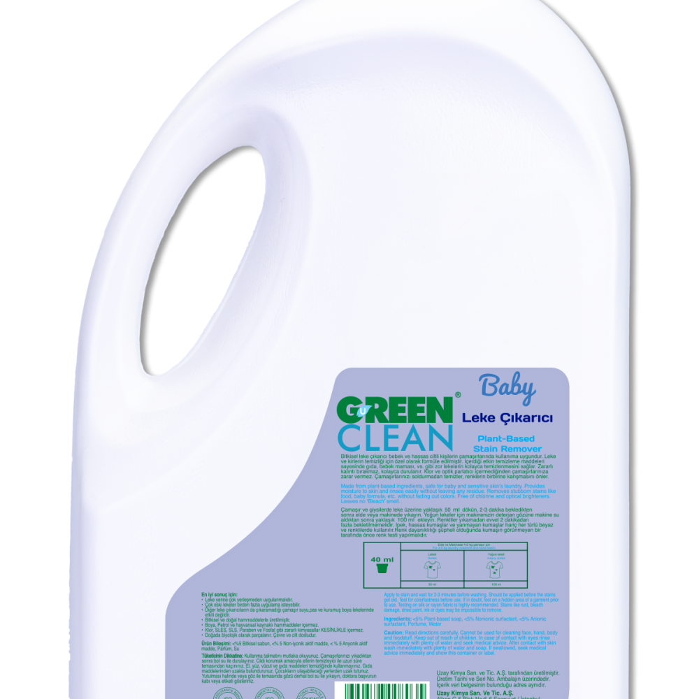 U Green Clean Baby Bitkisel Leke Çıkarıcı - 2750 ml