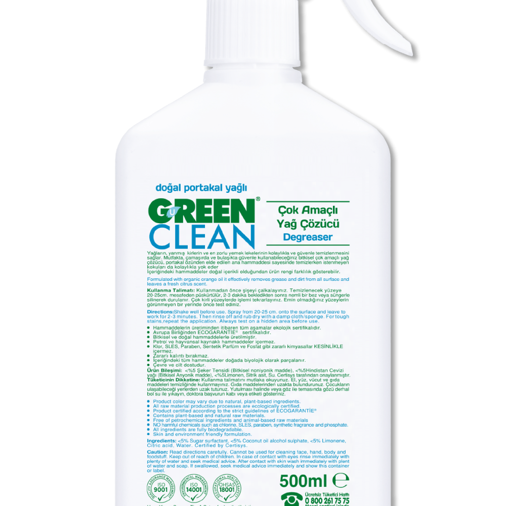 U Green Clean Bitkisel Mutfak Temizleyici - 500 ml