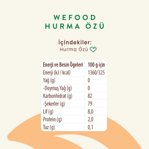 Wefood Hurma Özü 315 gr (Soğuk Sıkım)