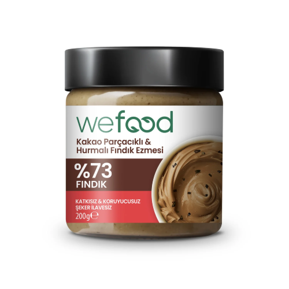 Wefood Kakao Parçacıklı & Hurmalı Fındık Ezmesi 200 gr
