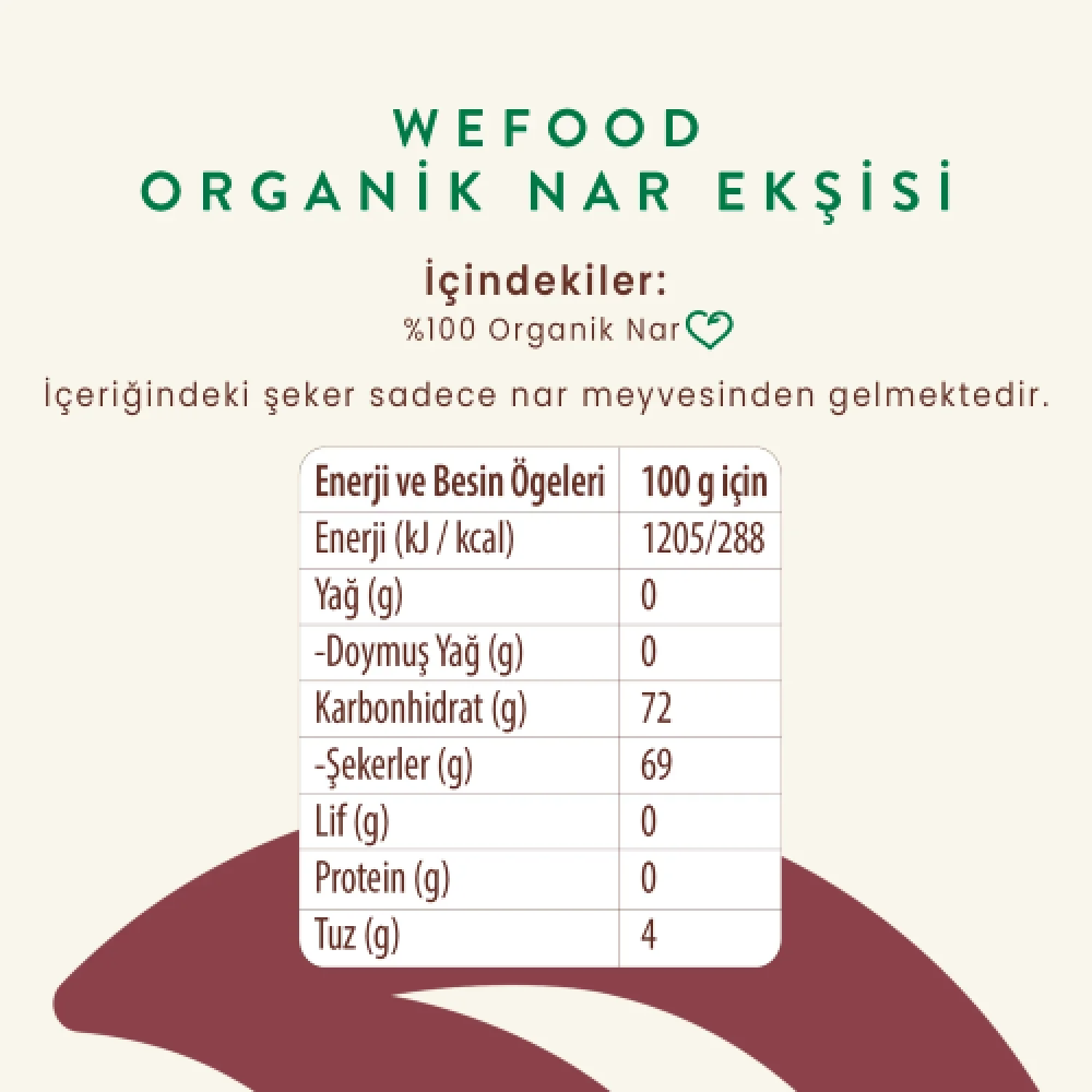 Wefood Organik Nar Ekşisi 350 gr