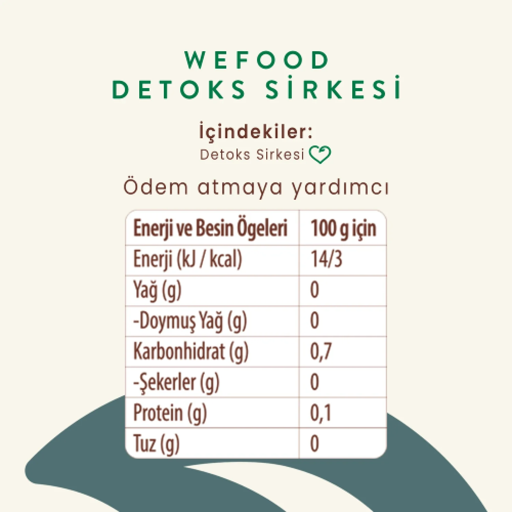 Wefood Detoks Sirkesi 250 ml