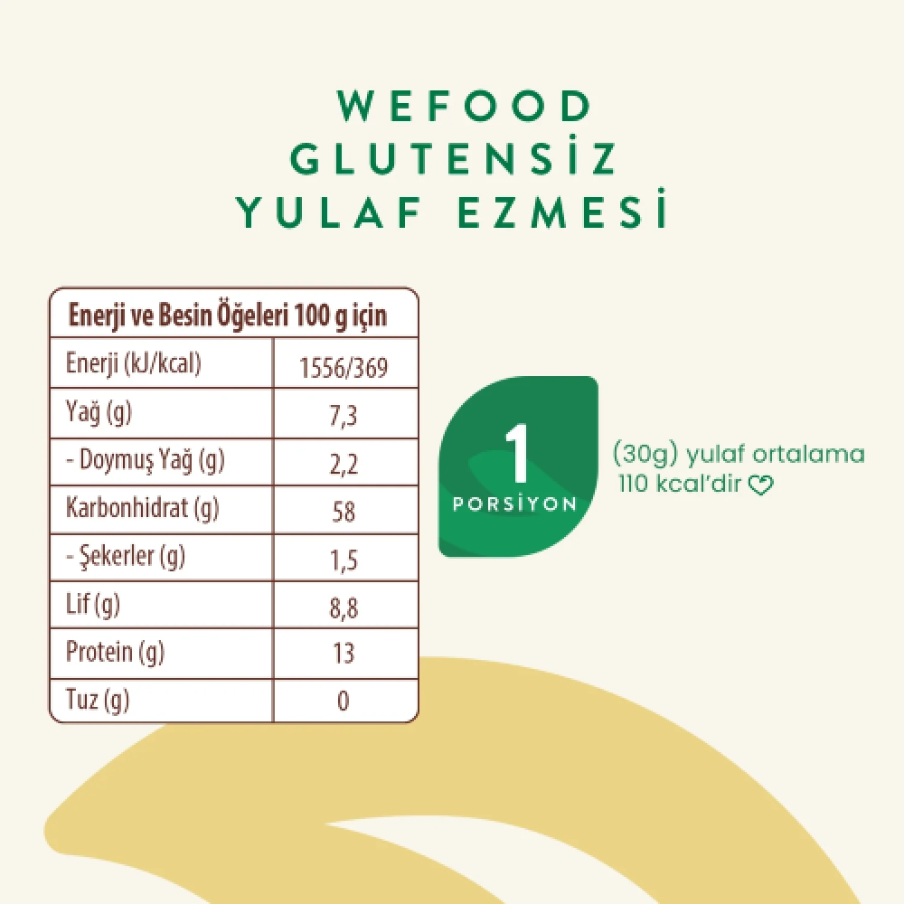 Wefood Glutensiz Yulaf Ezmesi 300 gr