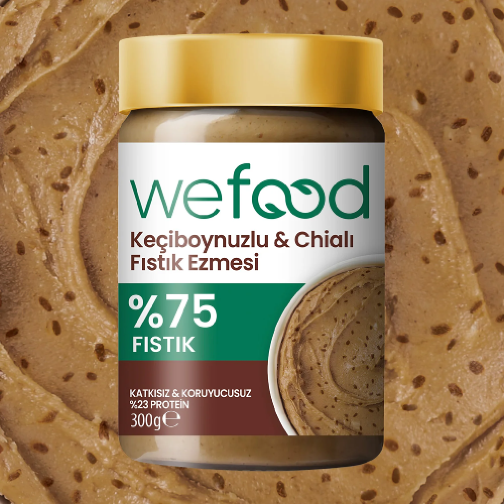 Wefood Keçiboynuzlu & Chialı Fıstık Ezmesi 300 g