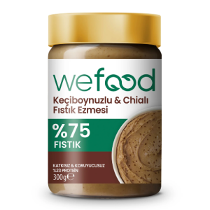 Wefood Keçiboynuzlu & Chialı Fıstık Ezmesi 300 g