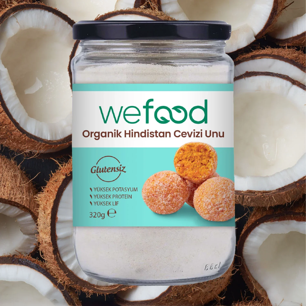 Wefood Organik Glutensiz Hindistan Cevizi Unu 320 gr