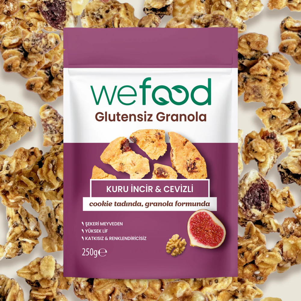 Wefood Glutensiz Granola Kuru İncir & Cevizli 250 gr