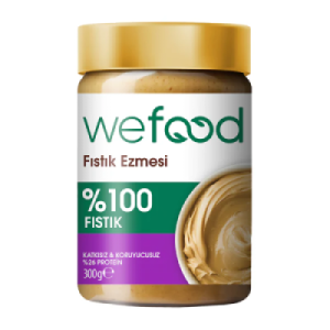 Wefood Şekersiz Sade %100 Fıstık Ezmesi 300 gr