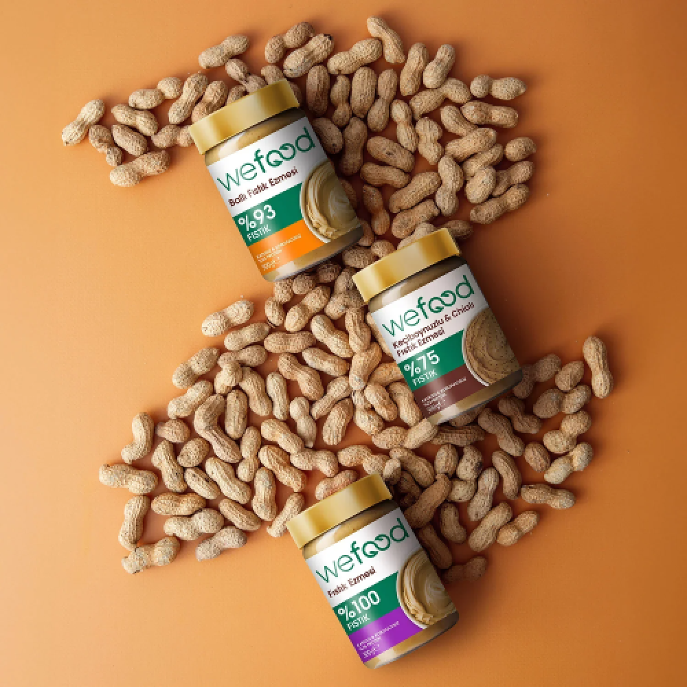 Wefood Şekersiz Sade %100 Fıstık Ezmesi 300 gr