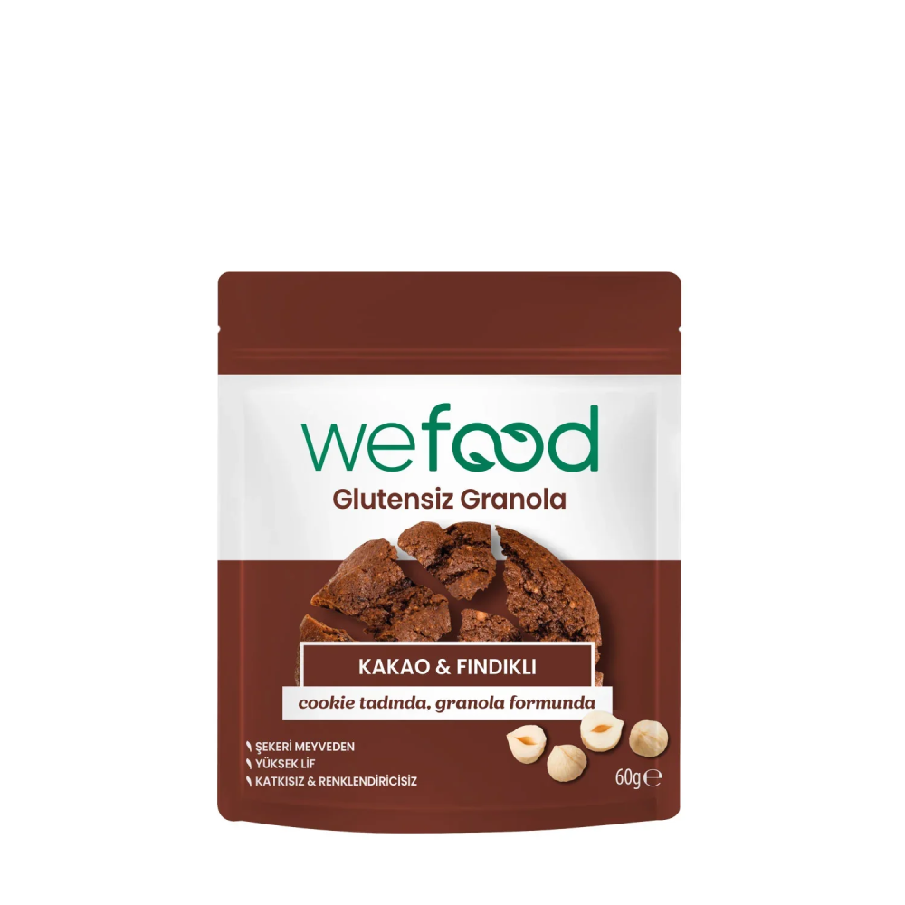 Wefood Glutensiz Granola Bites Kakao & Fındıklı 60 gr