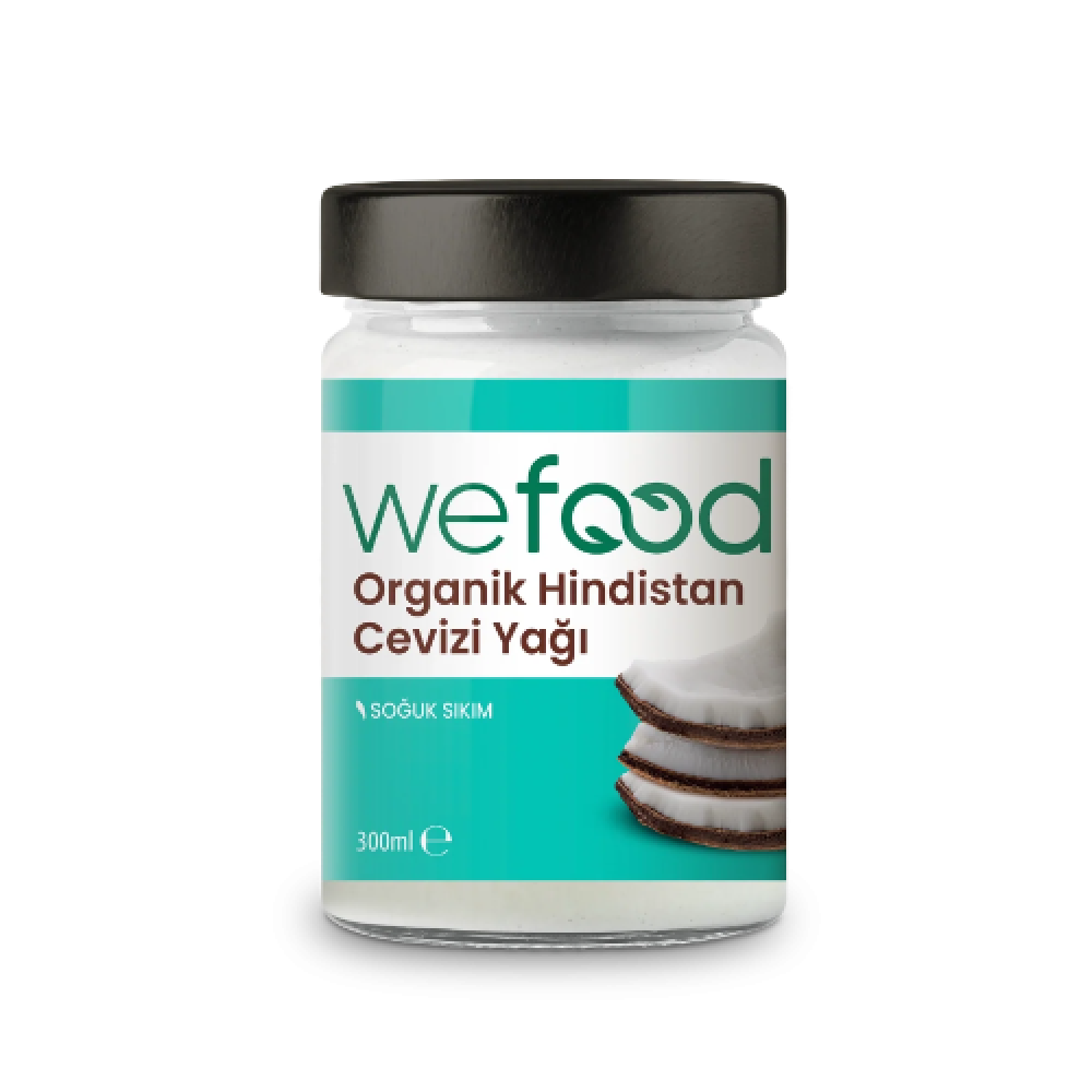 Wefood Organik Hindistan Cevizi Yağı 300 ml (Soğuk Sıkım)