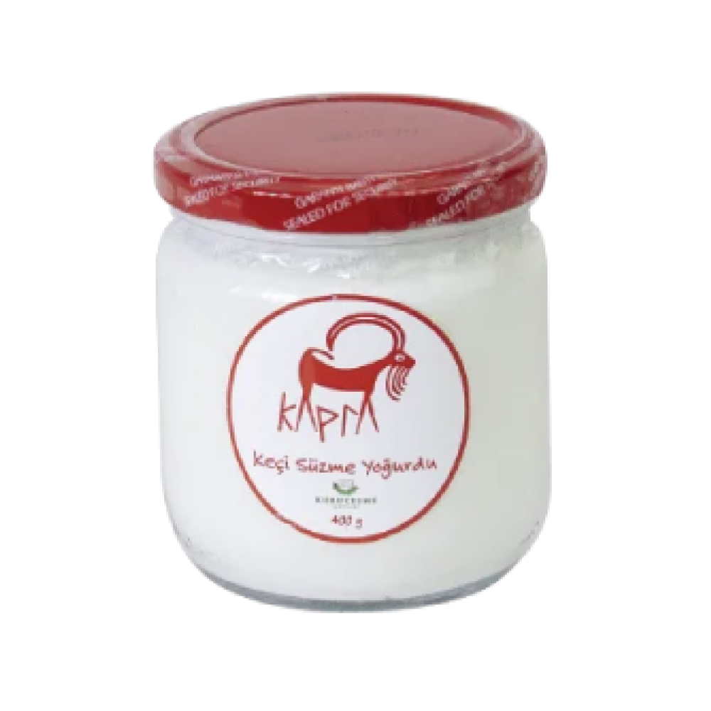 %100 keçi sütü süzme yoğurt 400 gr paket, katkısız ve yoğun kıvamlı doğal keçi yoğurdu