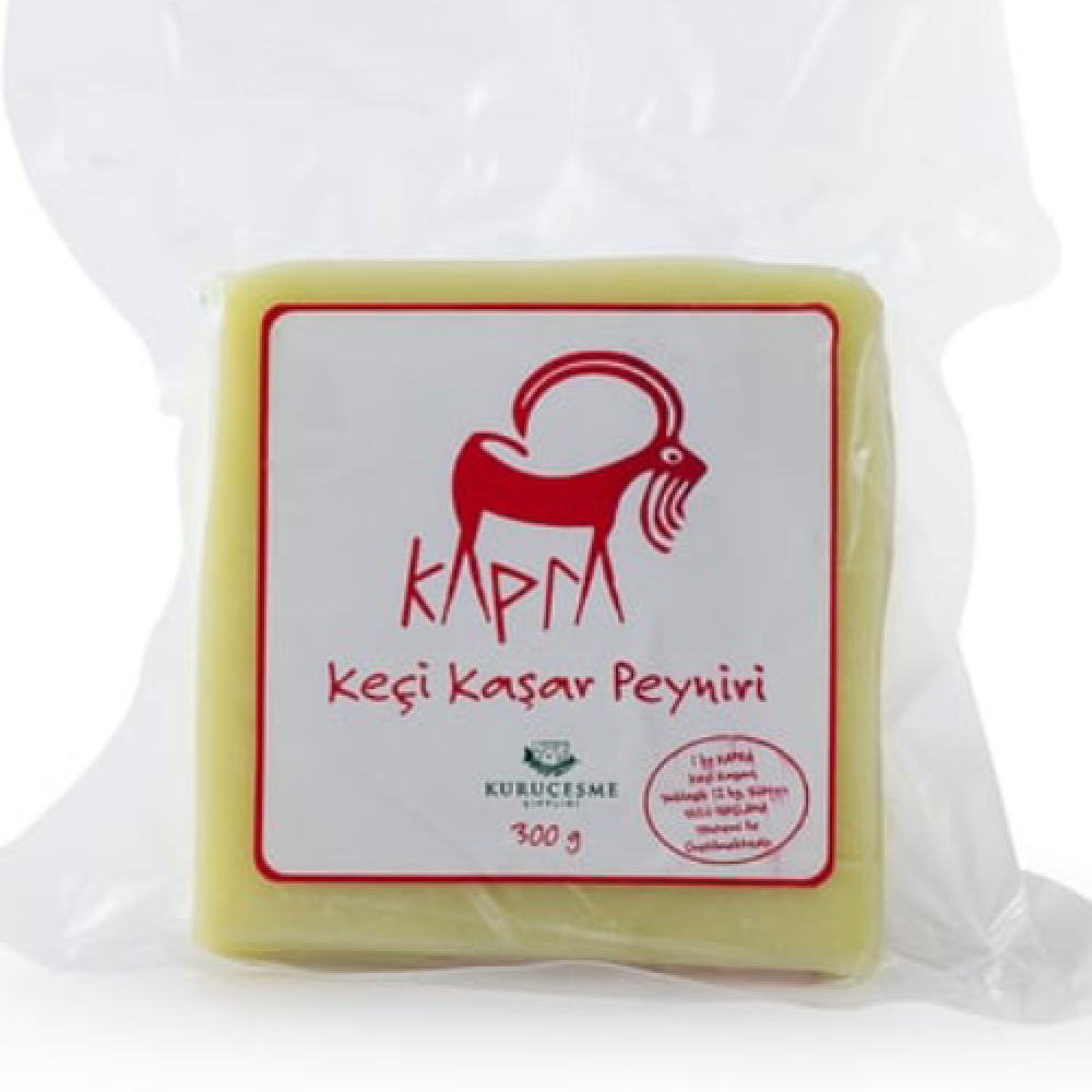 %100 keçi sütü kaşar peyniri 300 gr, şirden mayalı doğal ve katkısız keçi kaşarı