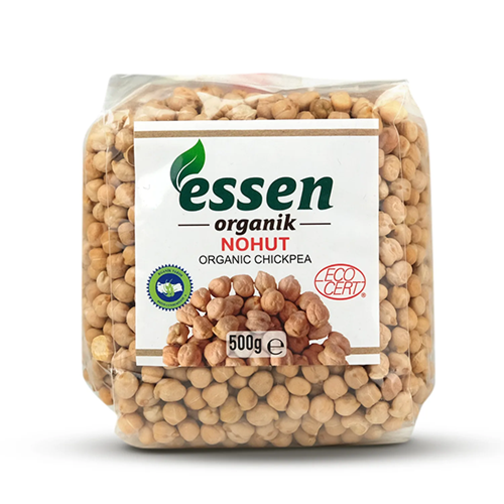 Organik kuru nohut 500 gr paket, katkısız geleneksel bakliyat
