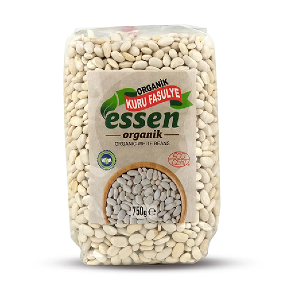 Organik kuru fasulye 750 gr paket, katkısız aile boyu bakliyat