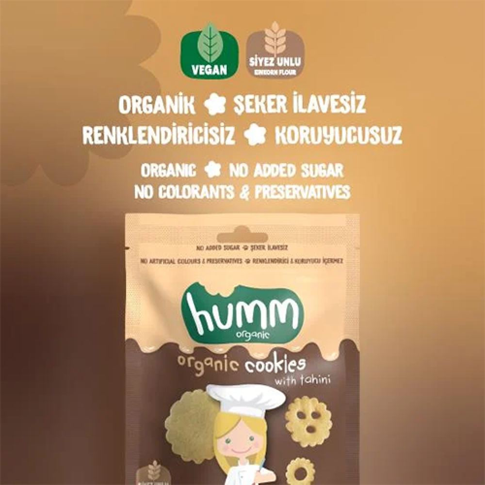 Organik tahinli ve pekmezli kurabiye 55 gr paket, vegan glutensiz sağlıklı atıştırmalık
