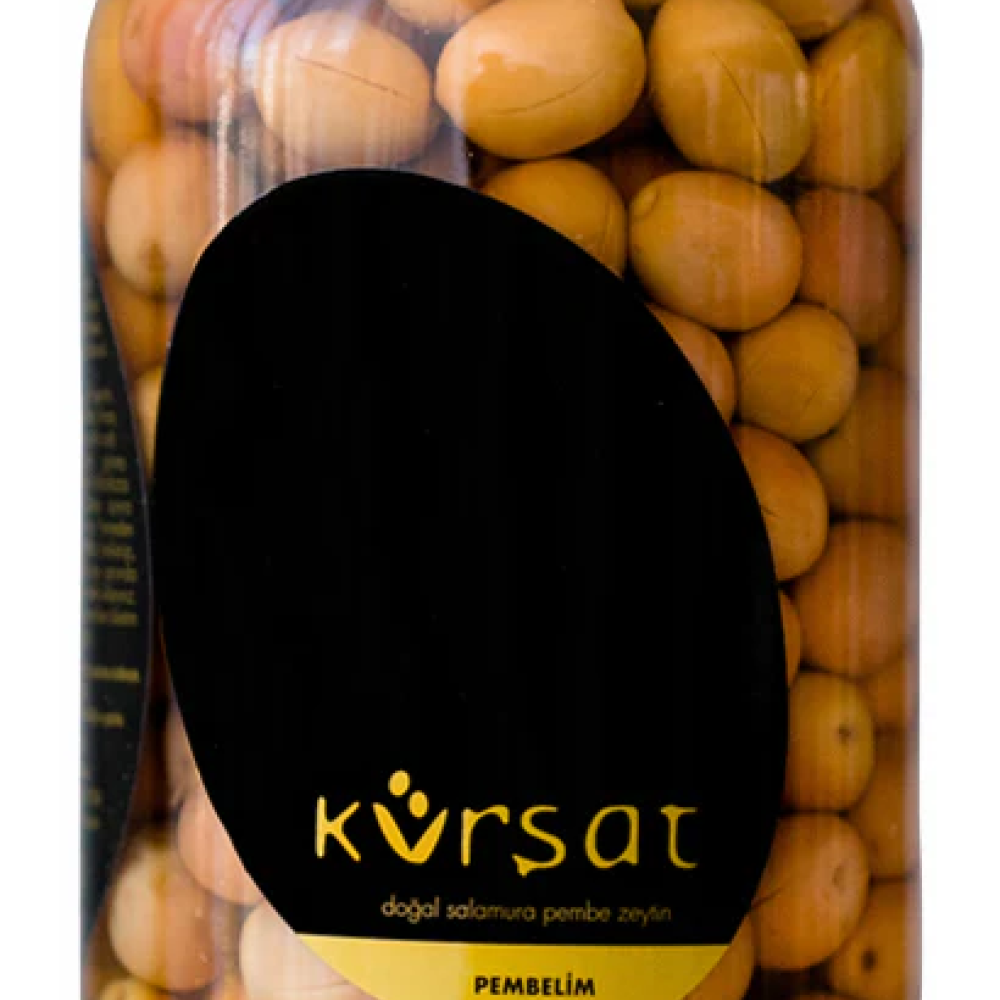 Ayvalık naturel pembe çizik yeşil zeytin 1000 cc, doğal renkli pembelim zeytin kostiçsiz