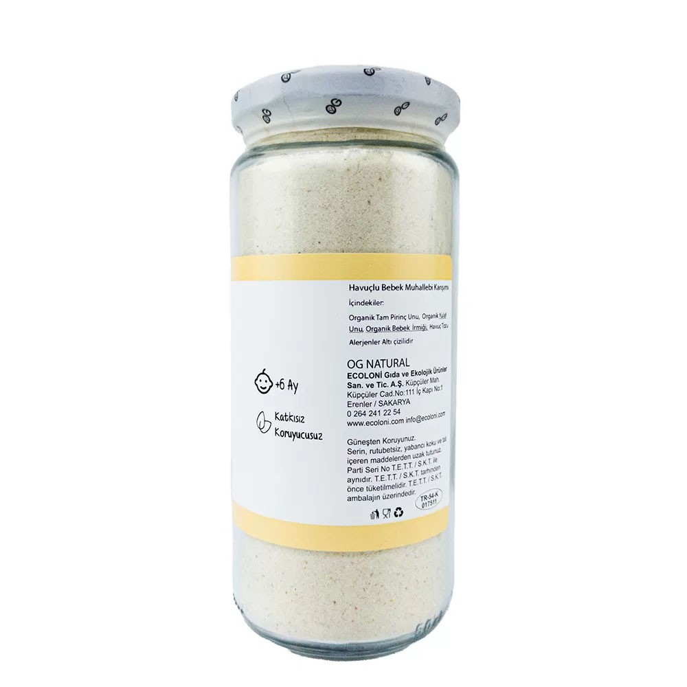 Nisa Organik Havuçlu Bebek Muhallebisi 300 GR Paket Görseli