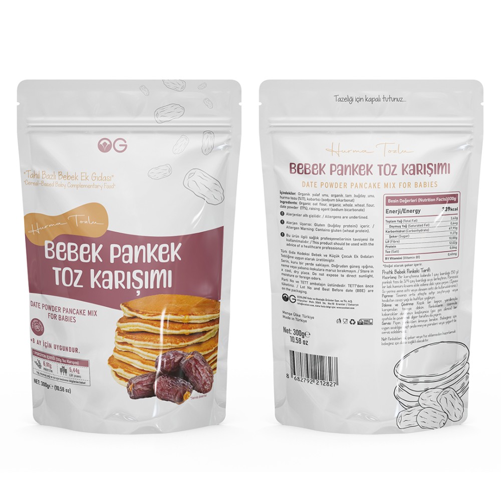 Nisa Organik 300 GR Hurma Tozlu Bebek Pankek Karışımı Paketi