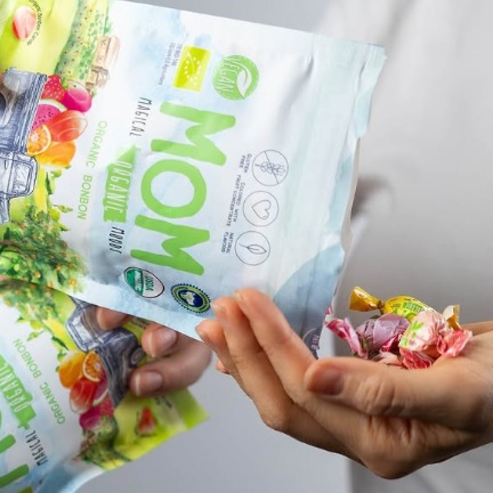 Mom Organik Bonbon (Sertifikalı Meyve Özlü Doğal Şekerleme)