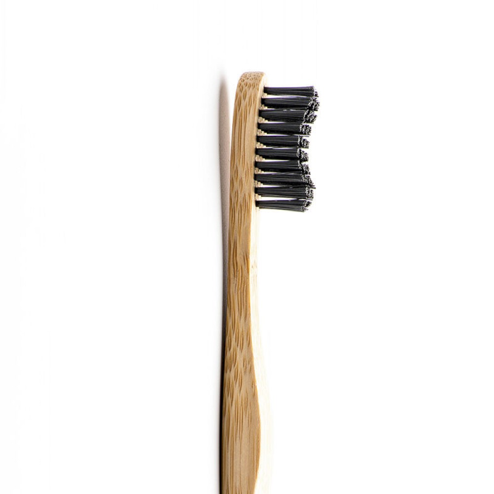 Humble Brush Siyah Yumuşak Yetişkin Diş Fırçası Doğada Çözünür Bambu Saplı