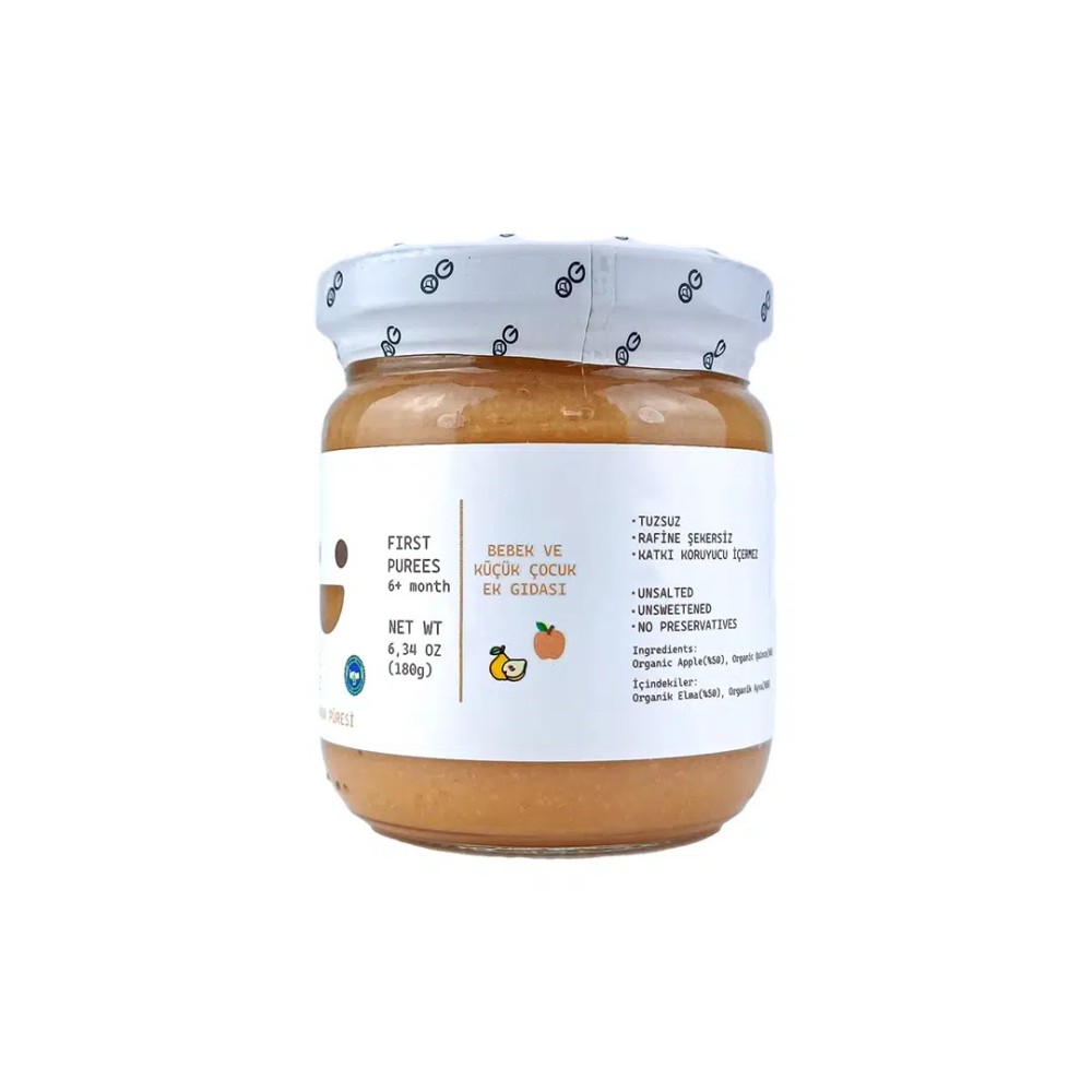 Nisa Organik 180 GR Organik Elma Ayva Püresi Cam Kavanoz