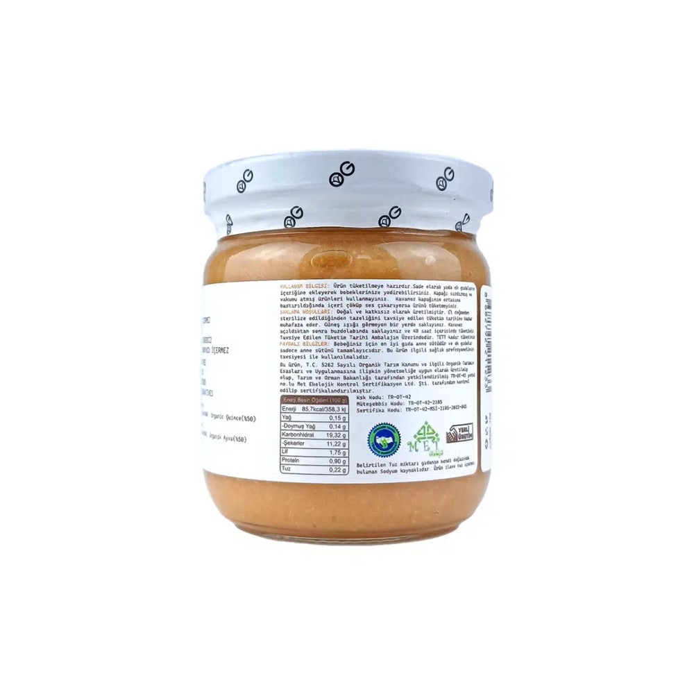 Nisa Organik 180 GR Organik Elma Ayva Püresi Cam Kavanoz
