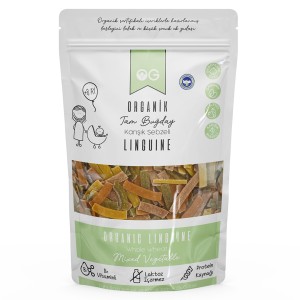 Karışık Sebzeli Tam Buğday Şerit Makarna Linguine 200 Gr +8 Ay